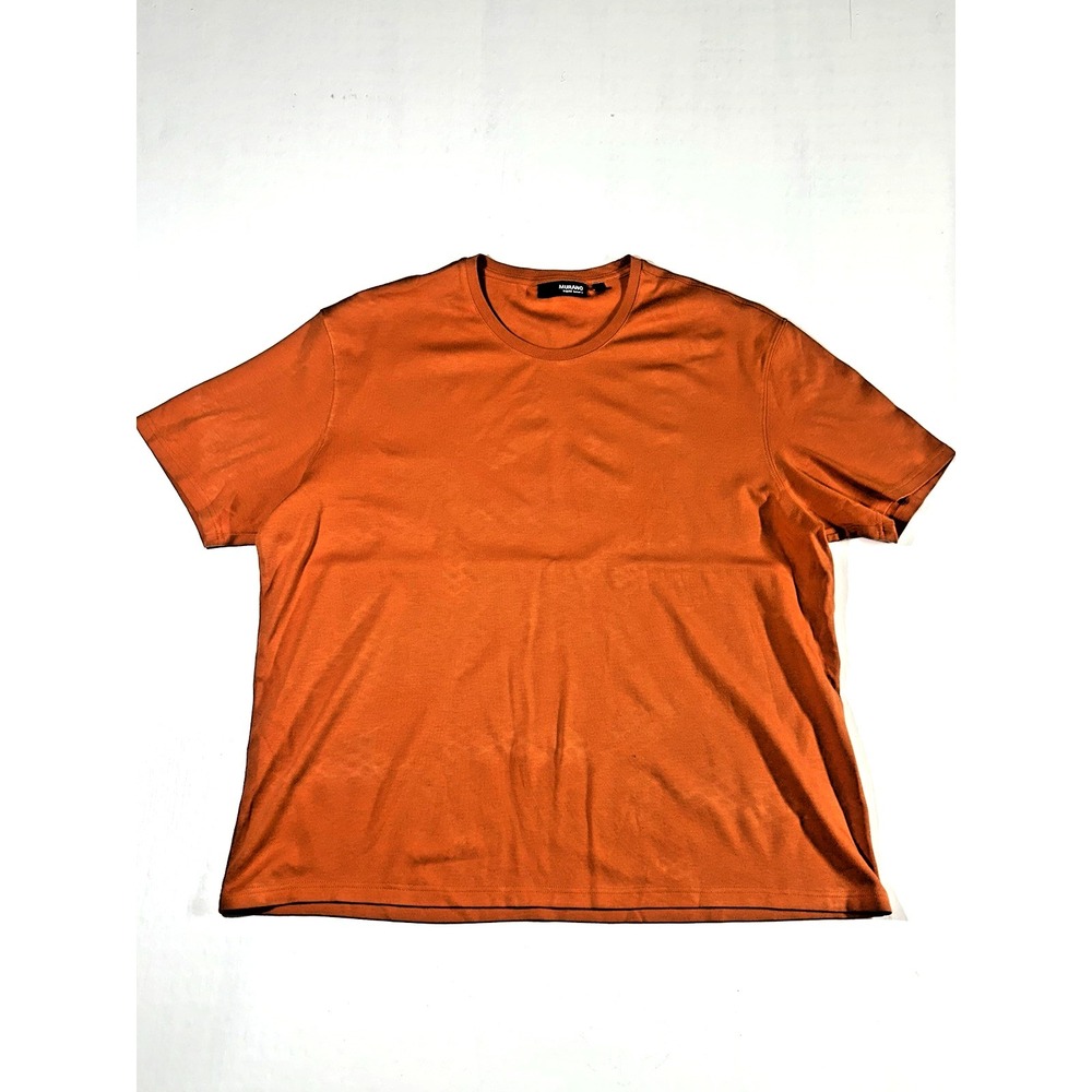 Murano Liquid Luxury Slim Fit Crewneck T-Shirt Orange Men's Size XL